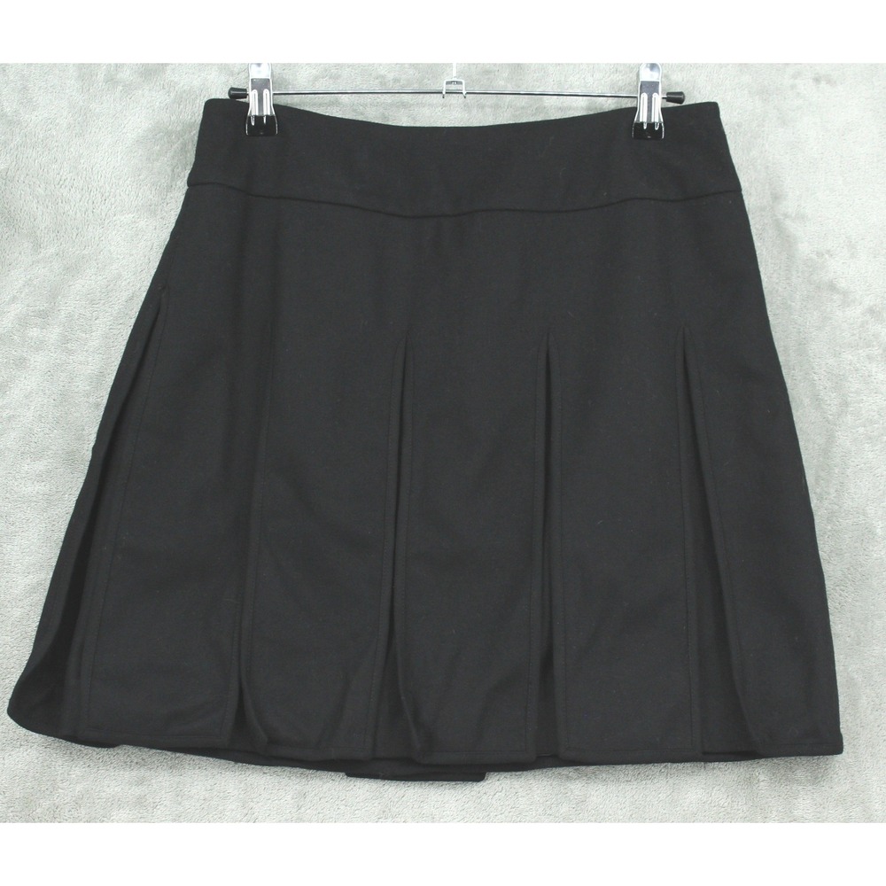 Carlisle Skirt Womens 2 Wool Blend Mini Fringe Preppy Academia City Office Black
